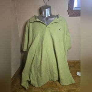 Nautica Men's Green Polo Shirt 3XL